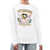 NHL Pittsburgh Penguins G-III 4Her by Carl Banks Women's Flower Logo Pullover Sweatshirt - White