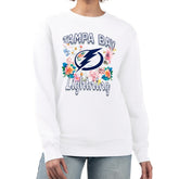 NHL Tampa Bay Lightning G-III 4Her by Carl Banks Women's Flower Logo Pullover Sweatshirt - White