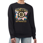 NHL Boston Bruins G-III 4Her by Carl Banks Women's Flower Logo Pullover Sweatshirt - Black