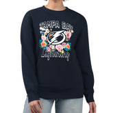 NHL Tampa Bay Lightning G-III 4Her by Carl Banks Women's Flower Logo Pullover Sweatshirt - Navy
