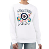 NHL Winnipeg Jets G-III 4Her by Carl Banks Women's Flower Logo Pullover Sweatshirt - White