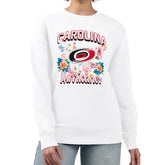 NHL Carolina Hurricanes G-III 4Her by Carl Banks Women's Flower Logo Pullover Sweatshirt - White