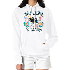 NHL San Jose Sharks G-III 4Her by Carl Banks Women's Flower Logo Pullover Hoodie - White