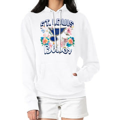 NHL St. Louis Blues G-III 4Her by Carl Banks Women's Flower Logo Pullover Hoodie - White