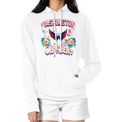 NHL Washington Capitals G-III 4Her by Carl Banks Women's Flower Logo Pullover Hoodie - White