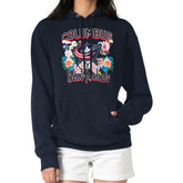NHL Columbus Blue Jackets G-III 4Her by Carl Banks Women's Flower Logo Pullover Hoodie - Navy