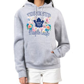 NHL Toronto Maple Leafs G-III 4Her by Carl Banks Women's Flower Logo Pullover Hoodie - Heather Gray