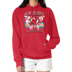NHL New Jersey Devils G-III 4Her by Carl Banks Women's Flower Logo Pullover Hoodie - Red