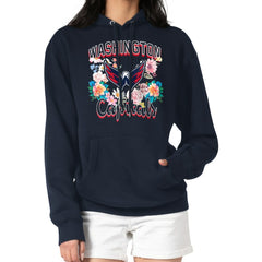 NHL Washington Capitals G-III 4Her by Carl Banks Women's Flower Logo Pullover Hoodie - Navy