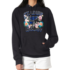 NHL St. Louis Blues G-III 4Her by Carl Banks Women's Flower Logo Pullover Hoodie - Black