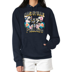 NHL Nashville Predators G-III 4Her by Carl Banks Women's Flower Logo Pullover Hoodie - Navy