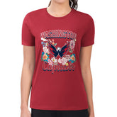 NHL Washington Capitals G-III 4Her by Carl Banks Women's Super-Slim Fit Lightweight Flower Logo T-Shirt - Red