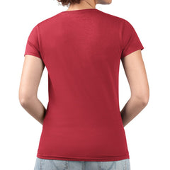 NHL Montreal Canadiens G-III 4Her by Carl Banks Women's Super-Slim Fit Lightweight Flower Logo V-Neck T-Shirt - Red