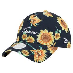 Houston Texans New Era Women's Adventure Sunflower 9TWENTY Adjustable Hat Navy