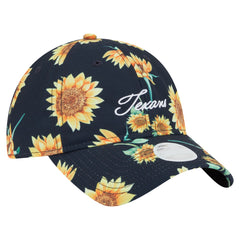 Houston Texans New Era Women's Adventure Sunflower 9TWENTY Adjustable Hat Navy