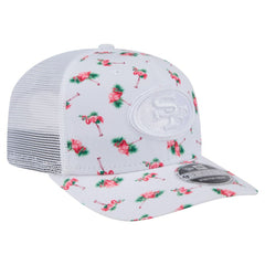 San Francisco 49ers New Era Adventure Flamingo Pattern 9SEVENTY Stretch-Snap Hat White