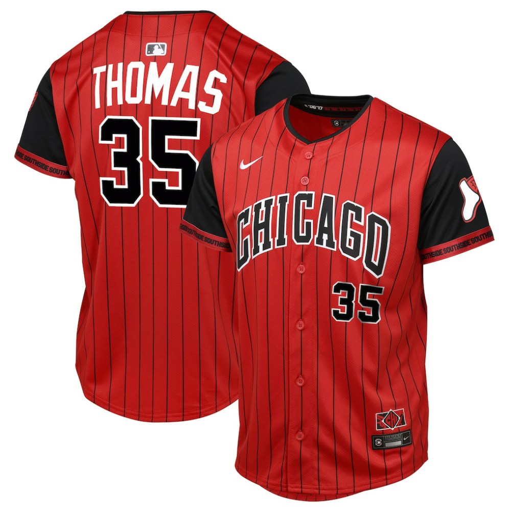 MLB Frank Thomas Chicago White Sox Youth 2025 City Connect Limited Player Jersey - Red/Black