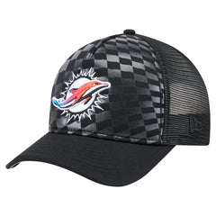 Miami Dolphins New Era Gradient 9FORTY Adjustable Hat Black
