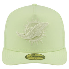 Miami Dolphins New Era Color Pack A-Frame 59FIFTY Fitted Hat Light Green