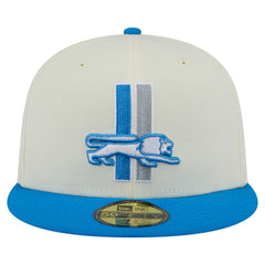 Detroit Lions New Era Main 59FIFTY Fitted Hat Cream/Blue