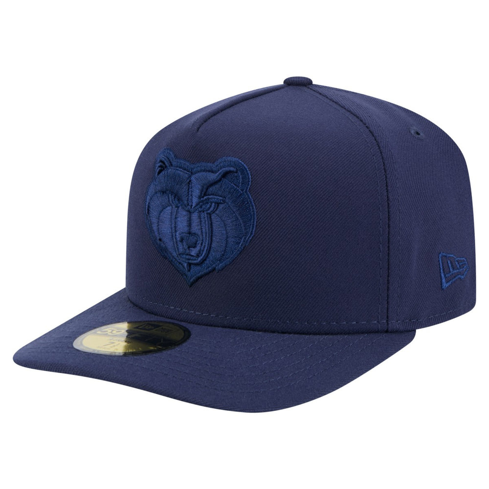 Memphis Grizzlies Colorpack A-Frame Pinch Front 59FIFTY Fitted Hat Navy