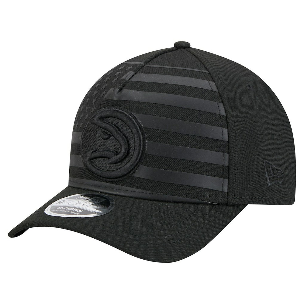 Atlanta Hawks Game Day Flag A-Frame 9FORTY Adjustable Hat Black