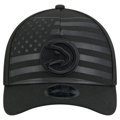 Atlanta Hawks Game Day Flag A-Frame 9FORTY Adjustable Hat Black