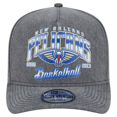 New Orleans Pelicans Throwback Washed Pre-Curved 9FIFTY Snapback Hat Charcoal