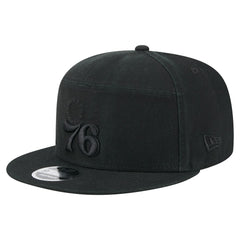 Philadelphia 76ers Adventure Canvas Split Panel 9FIFTY Snapback Hat Black