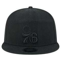 Philadelphia 76ers Adventure Canvas Split Panel 9FIFTY Snapback Hat Black