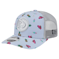 Atlanta Hawks Adventure Aloha Pattern 9SEVENTY Stretch-Snap Hat Light Blue/Gray