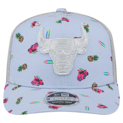 Chicago Bulls Adventure Aloha Pattern 9SEVENTY Stretch-Snap Hat Light Blue/Gray
