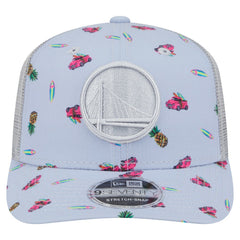 Golden State Warriors Adventure Aloha Pattern 9SEVENTY Stretch-Snap Hat Light Blue/Gray