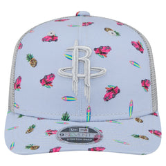 Houston Rockets Adventure Aloha Pattern 9SEVENTY Stretch-Snap Hat Light Blue/Gray