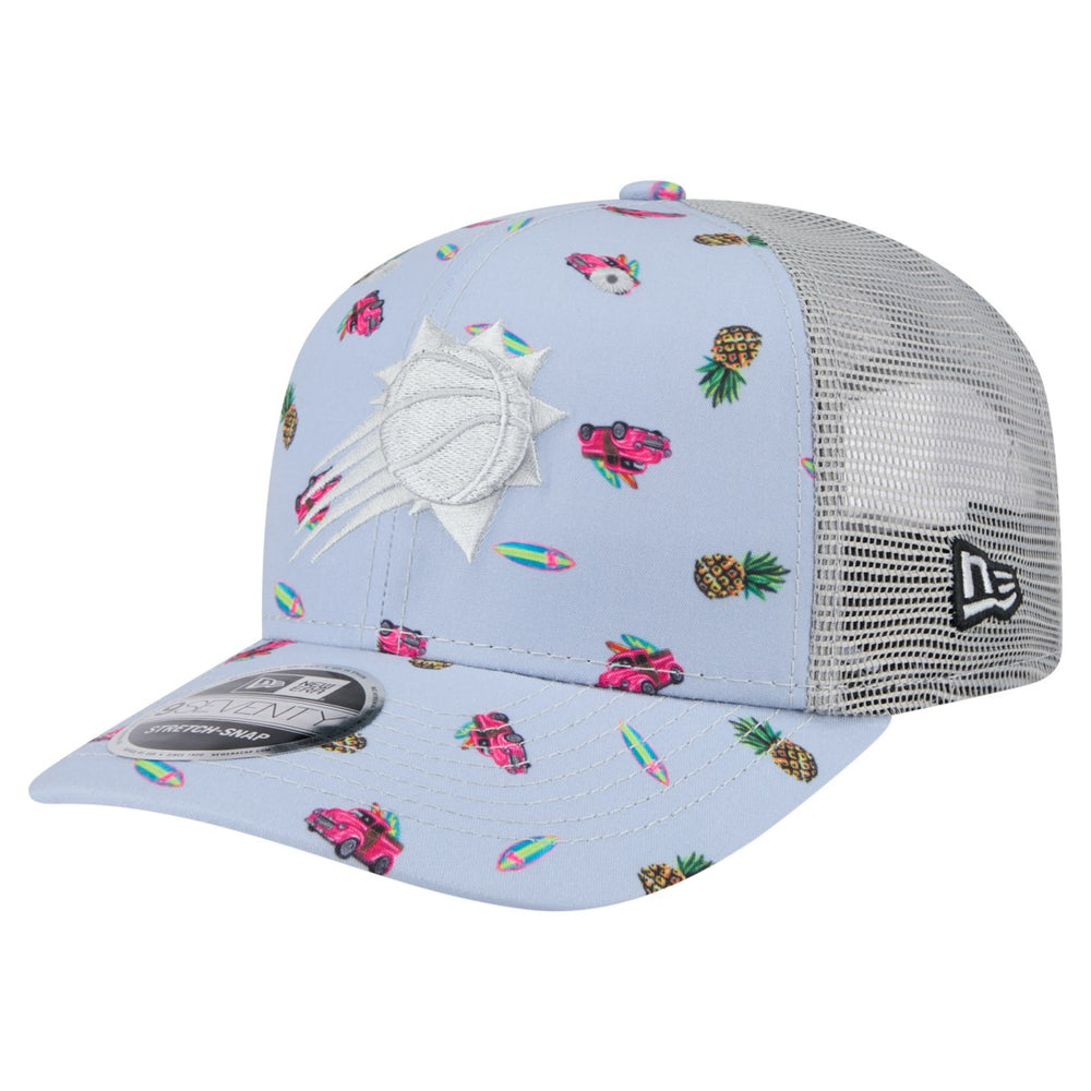 Phoenix Suns Adventure Aloha Pattern 9SEVENTY Stretch-Snap Hat Light Blue/Gray