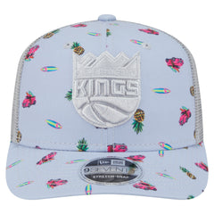 Sacramento Kings Adventure Aloha Pattern 9SEVENTY Stretch-Snap Hat Light Blue/Gray