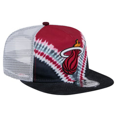 Miami Heat Throwback Dye Golfer Snapback Hat Black/Red