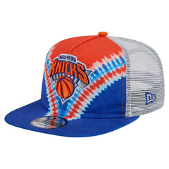 New York Knicks Throwback Dye Golfer Snapback Hat Blue/Orange