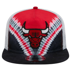 Chicago Bulls Throwback Dye Golfer Snapback Hat Black/Red