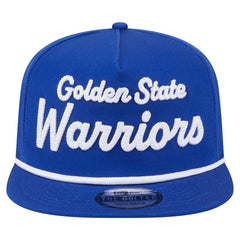 Golden State Warriors Team Text Golfer Snapback Hat Royal