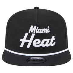 Miami Heat Team Text Golfer Snapback Hat Black