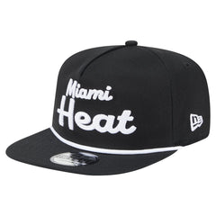 Miami Heat Team Text Golfer Snapback Hat Black