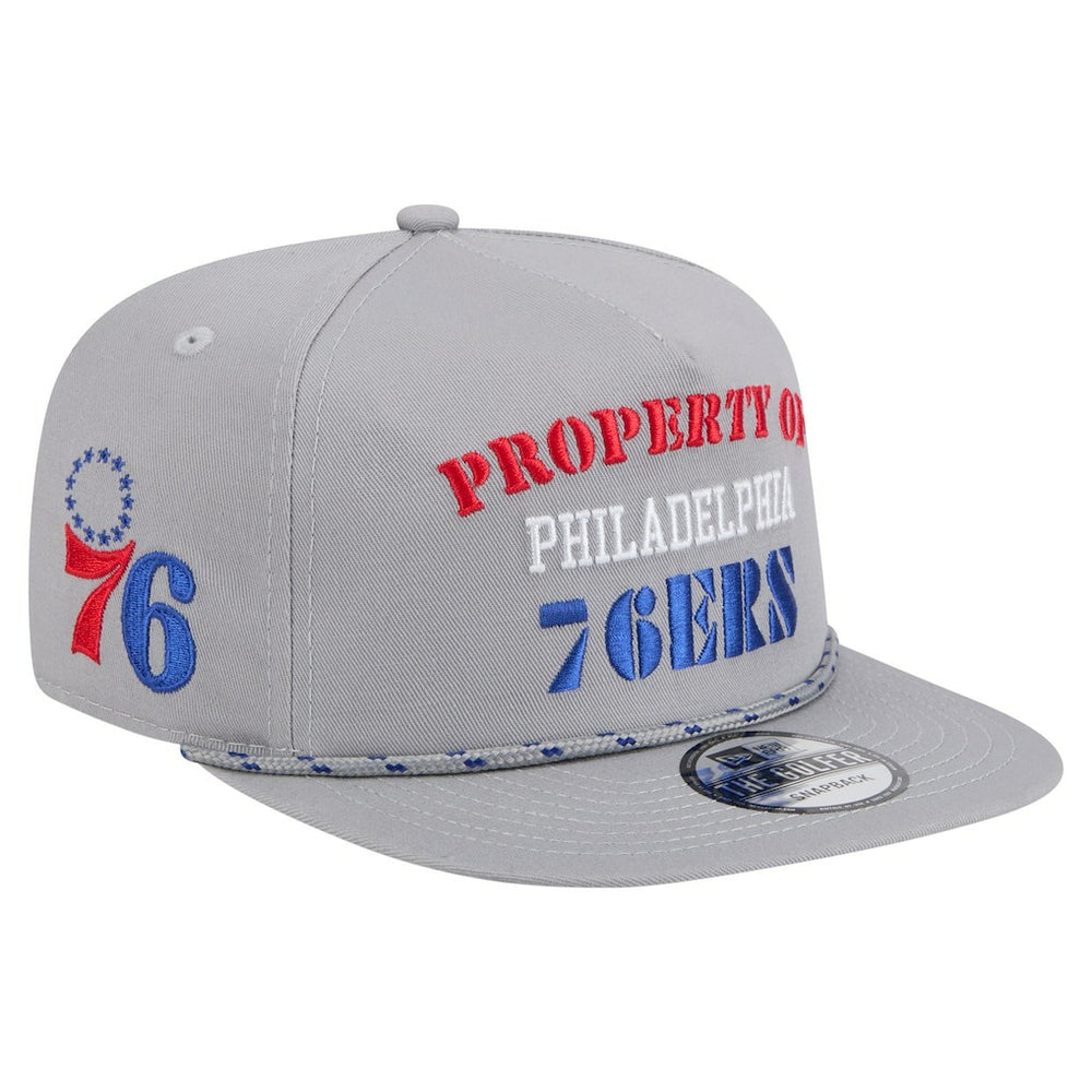 Philadelphia 76ers Throwback Property Of Golfer Snapback Hat Gray