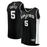 NBA Stephon Castle San Antonio Spurs Youth 2024 NBA Draft Fast Break Player Jersey - Icon Edition - Black