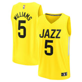 NBA Cody Williams Utah Jazz Youth 2024 NBA Draft Fast Break Player Jersey - Icon Edition - Yellow