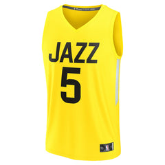 NBA Cody Williams Utah Jazz Youth 2024 NBA Draft Fast Break Player Jersey - Icon Edition - Yellow