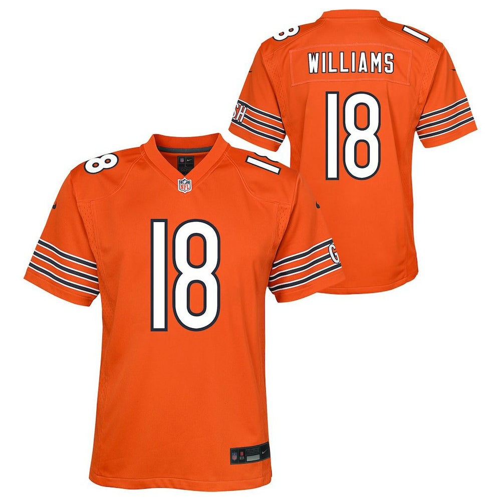 NFL Caleb Williams Chicago Bears Youth Game Jersey - Orange