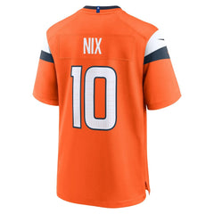NFL Bo Nix Denver Broncos Youth Game Jersey - Orange