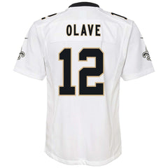 NFL Chris Olave New Orleans Saints Youth Game Jersey - White