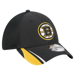 NHL Boston Bruins New Era Linear Featherweight 39THIRTY Flex Hat - Black